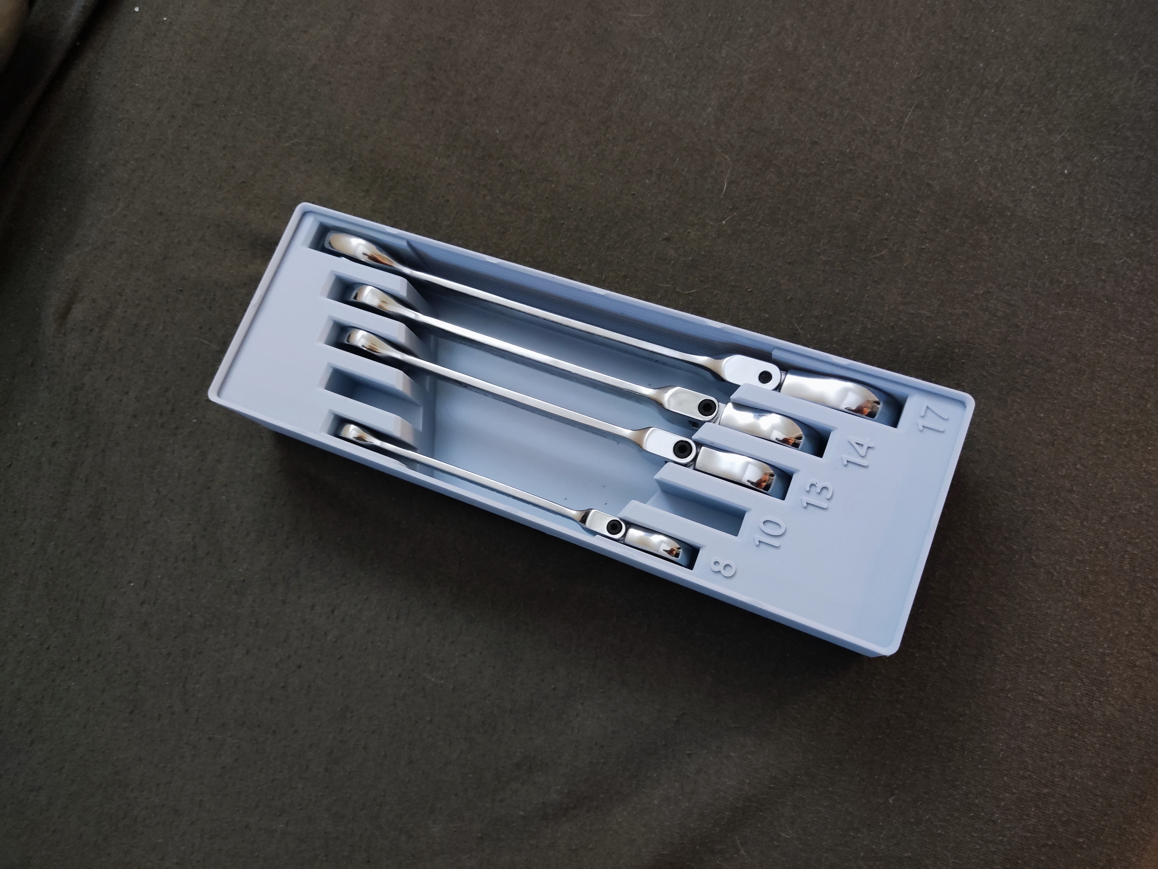 Parkside articulated wrench 5-set Gridfinity tray