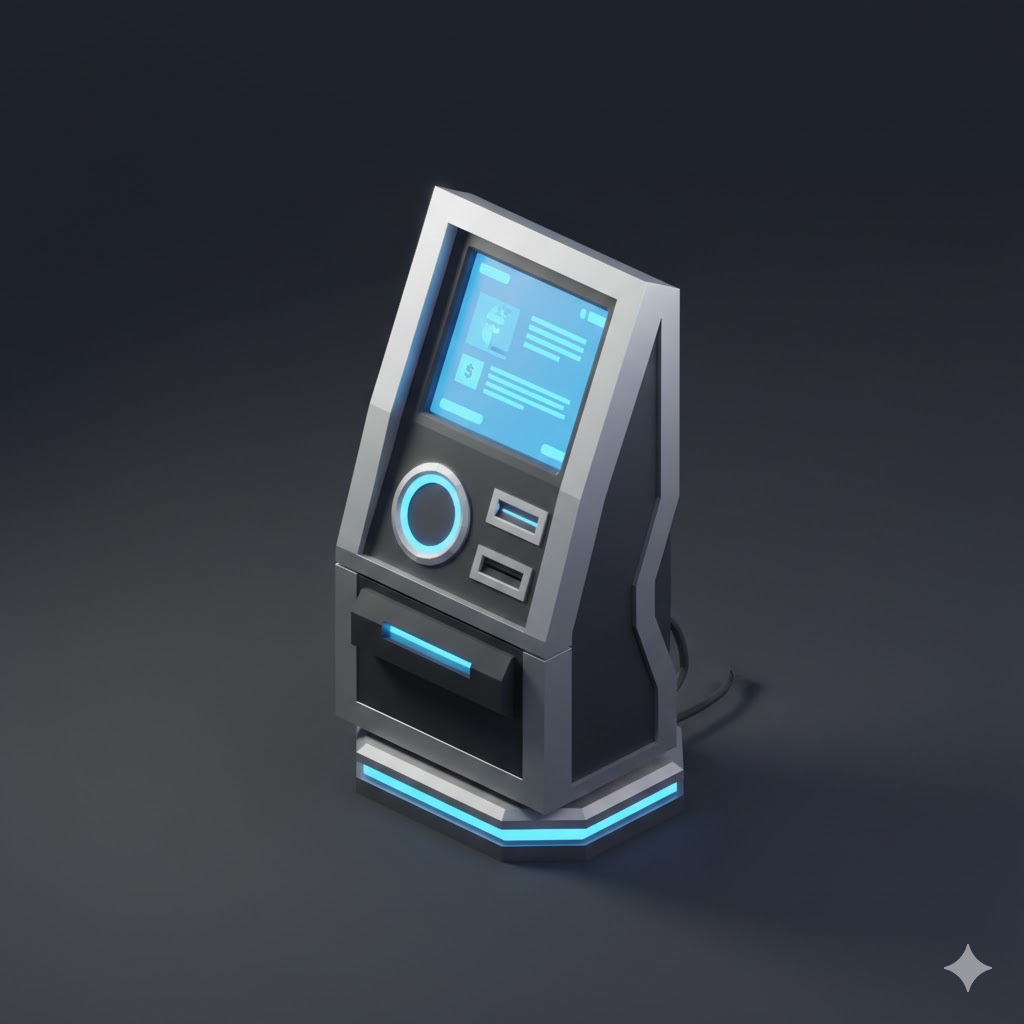 Low Poly ATM Machine (Futuristic)