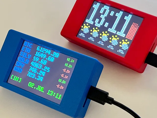Retro Clock (EPS32 CYD with Speaker and PiP Kickstand  2.8" Display)