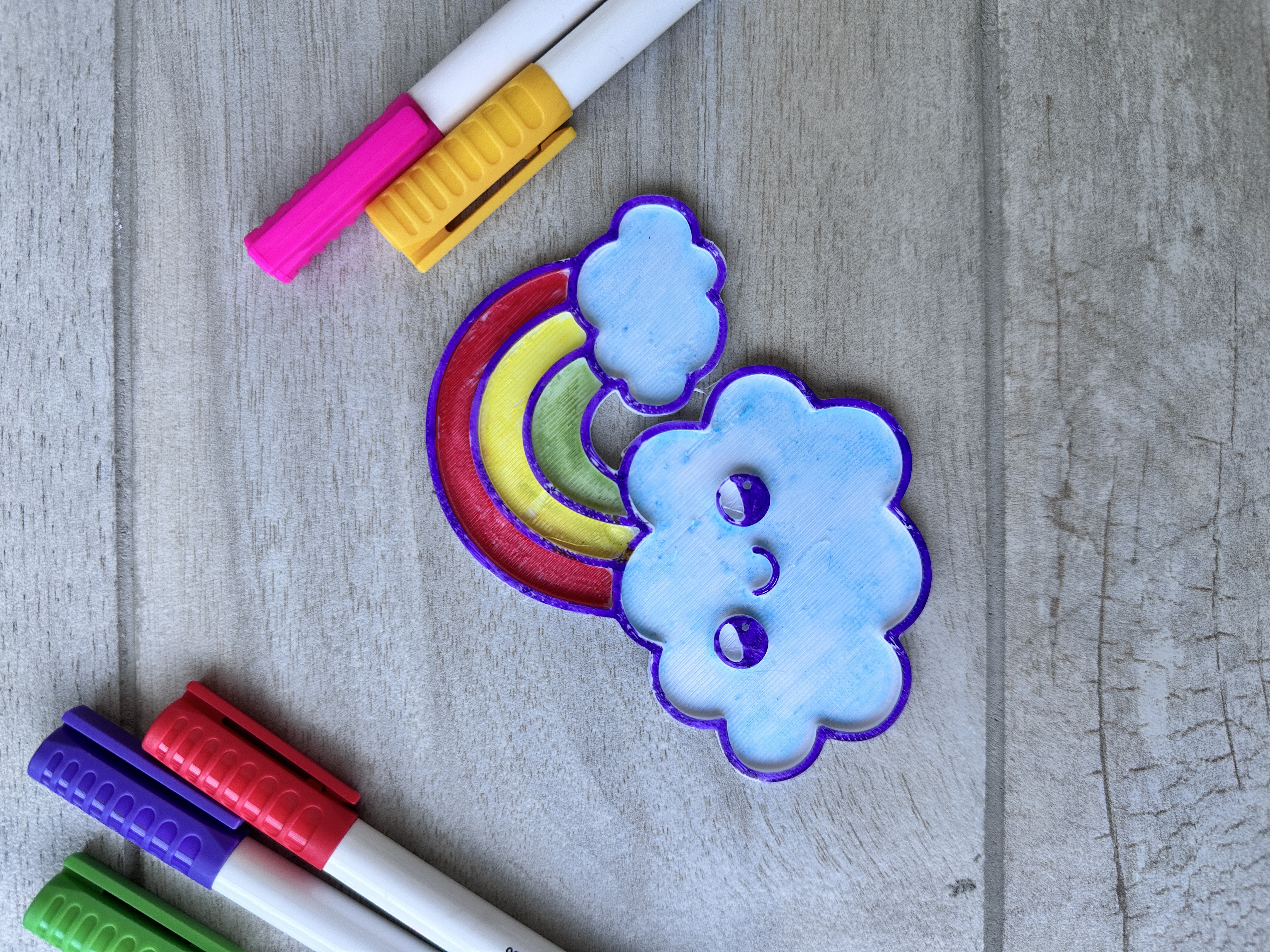 Miniatura 6 do modelo 3D Cute Rainbow Colouring Set