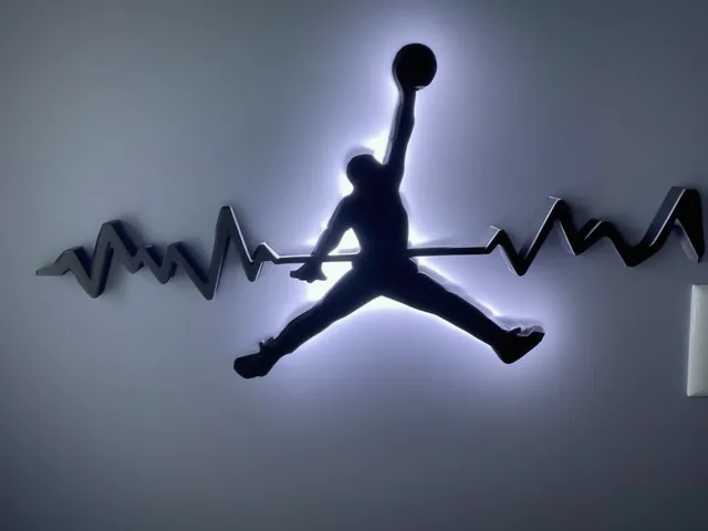 Basketball Heartbeat Wall Art
