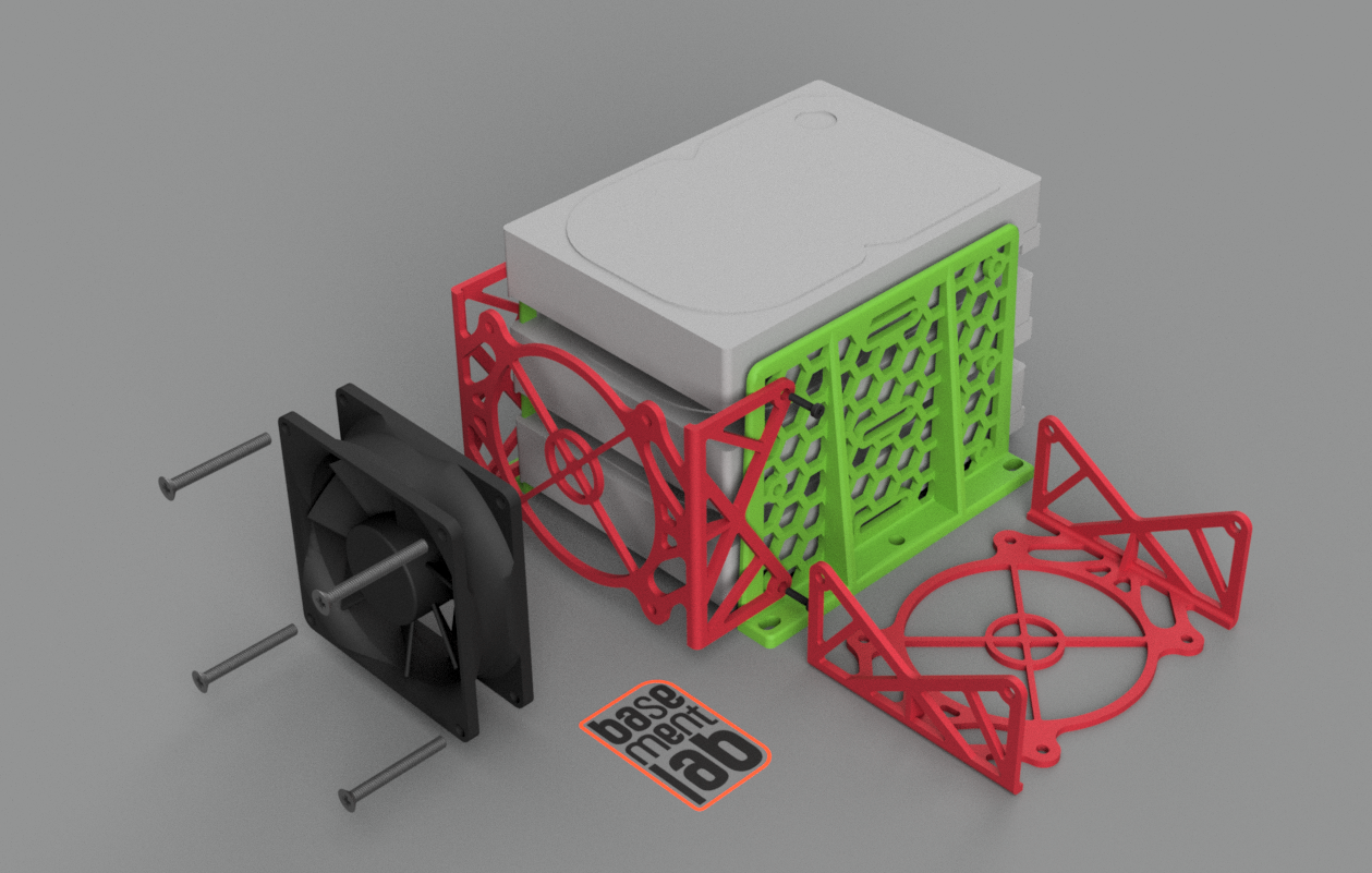 80mm Cooling Fan Bracket  for HDD 2.5-3.5 Adapter Profile - Pc Test Bench case