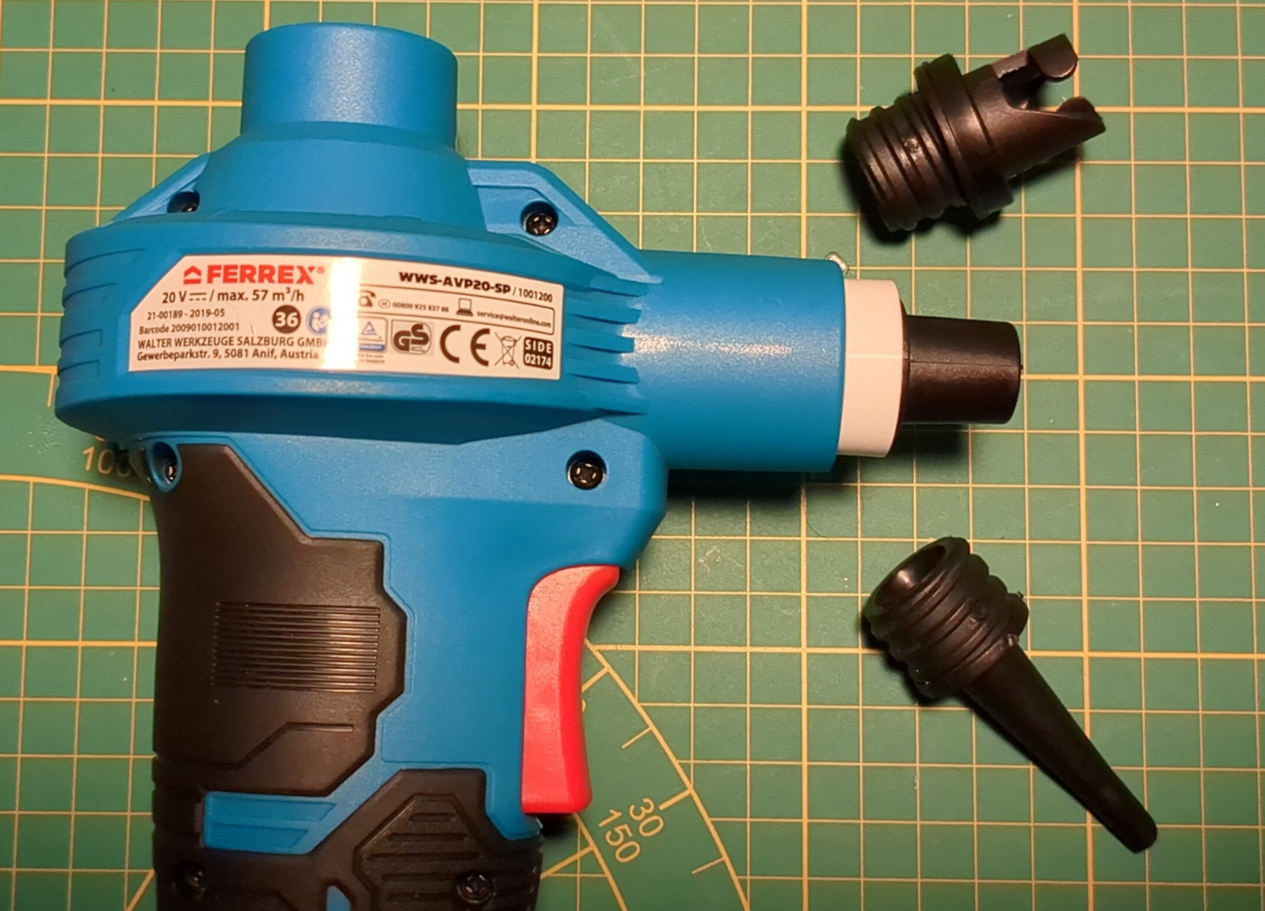 Aldi ActivEnergy Ferrex Air Blower to Generic Threaded Pump Nozzle Adapter