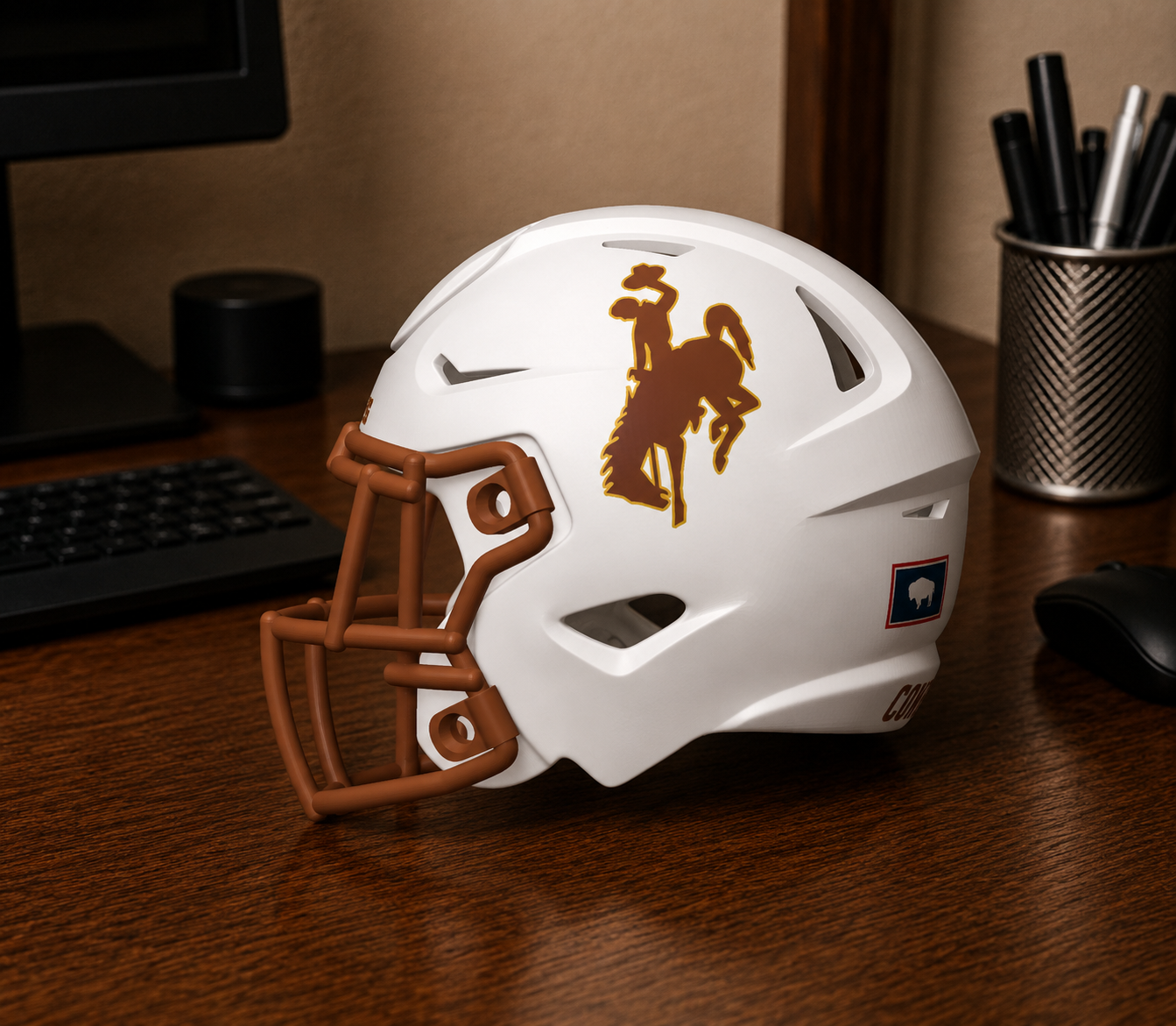 Wyoming State Cowboys Football Helmet - No Stripes