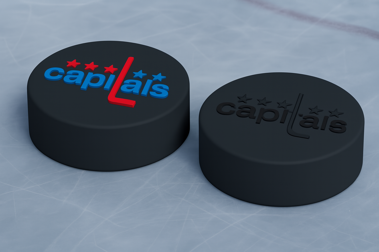 Washington Capitals Retro NHL Hockey Puck Logo