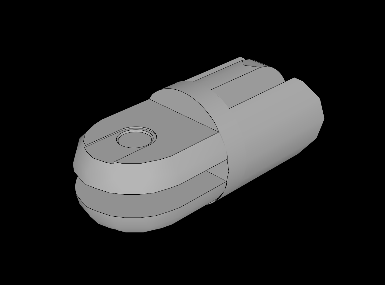 Lego Compatible (412.dat) Arm Piece with 2 and 3 Fingers Rotated