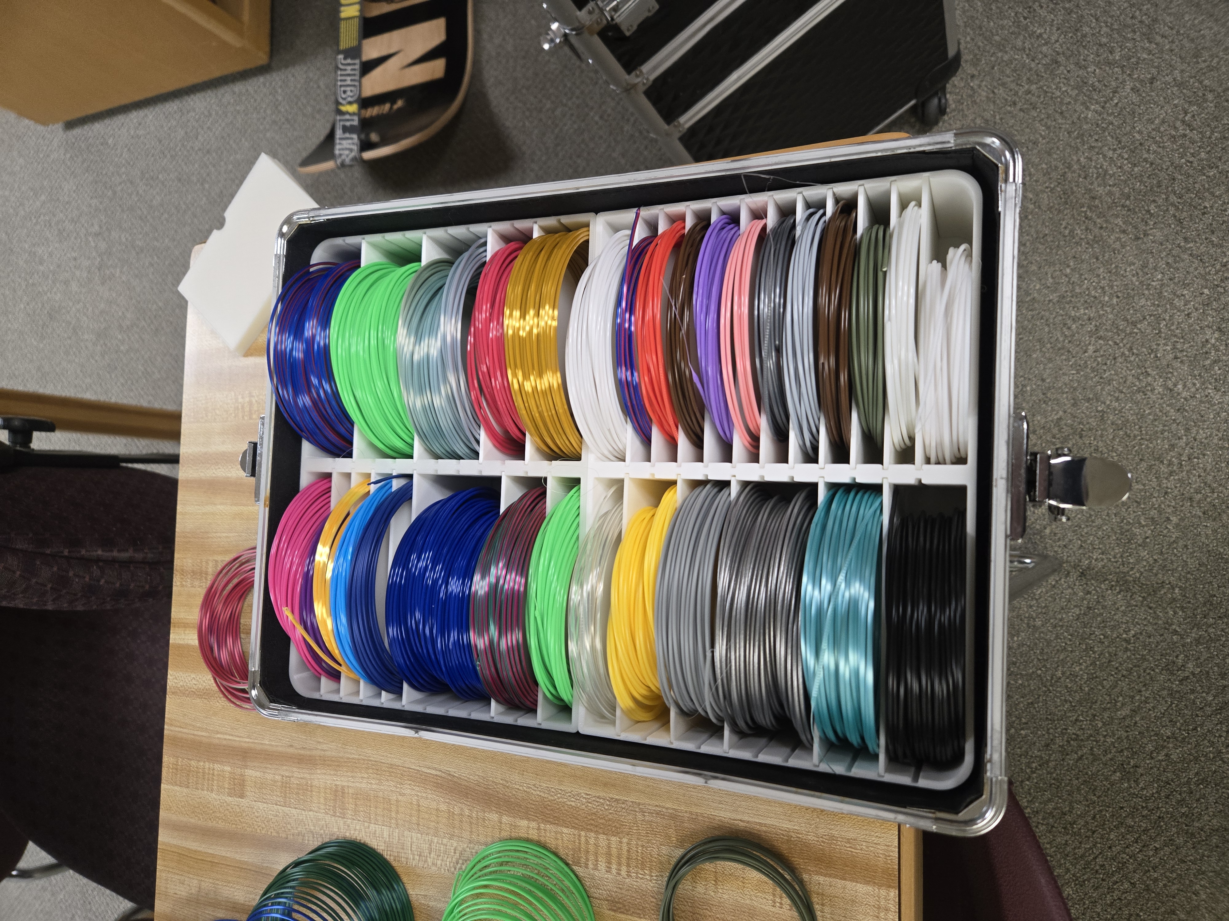Rolling Case organizer for Filament