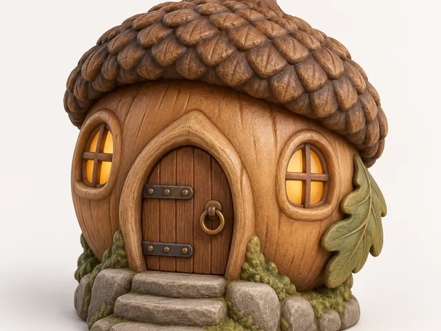Enchanted Acorn Fairy House – Woodland Fantasy Cottage