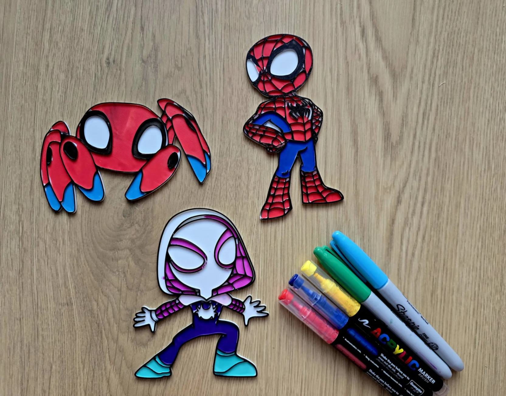 Spiderman Spidey Gwen Diy Coloring Pack
