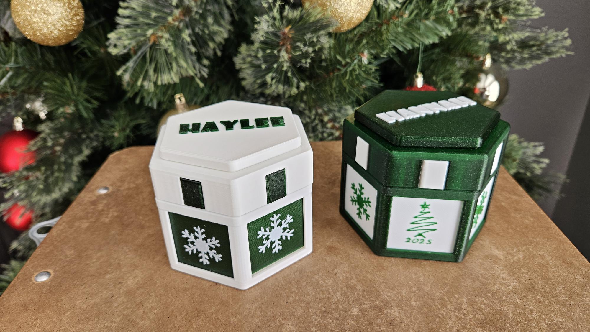 Twist Lock Box Winter, ChristmasTree 2026 and Snowflake panels