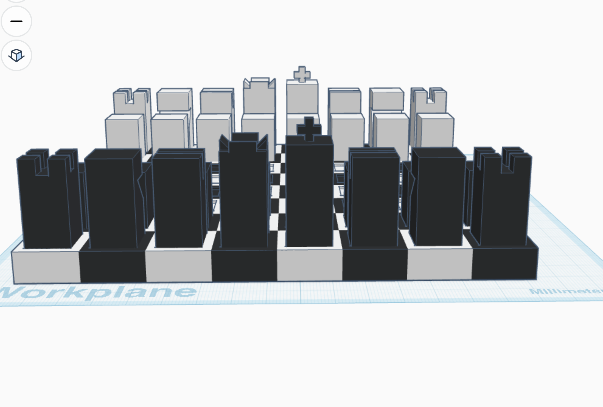Miniatura 3 do modelo 3D Ultra-Simplistic Chess Set