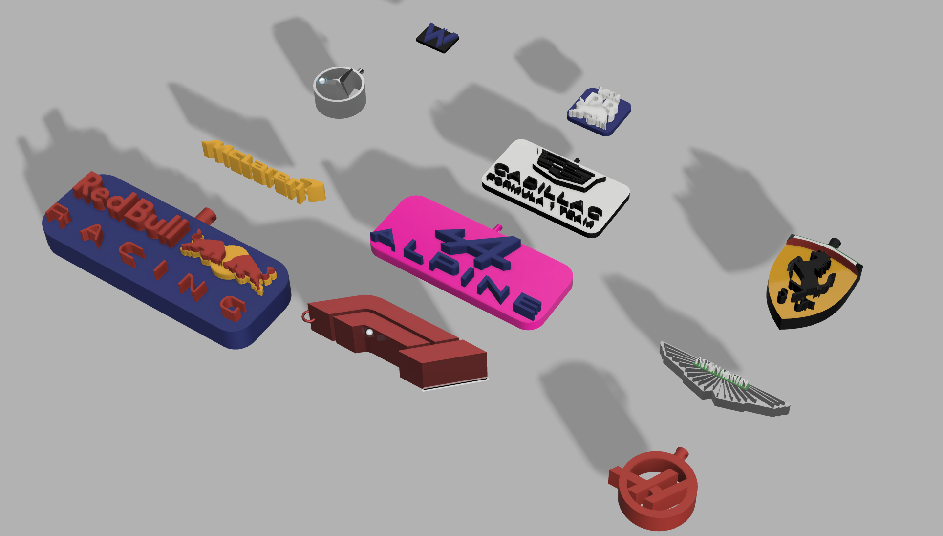 F1 Team keychains