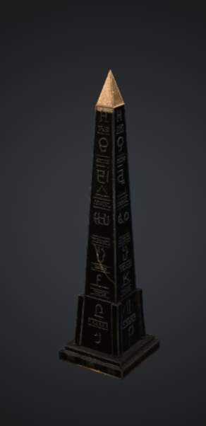 Runic Obelisk – Ancient Stone Monument 3D model