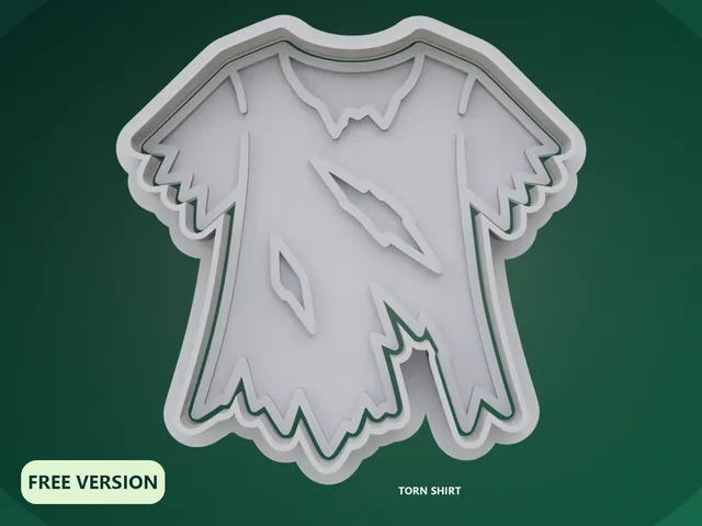 Werewolf Torn Shirt Cookie Cutter STL – 3D Print Biscuit Mold Set