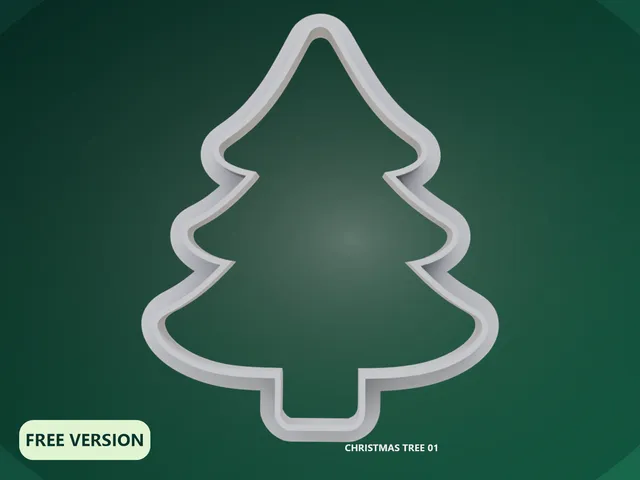 Christmas Tree Outlines Cookie Cutter STL – 3D Print Biscuit Mold
