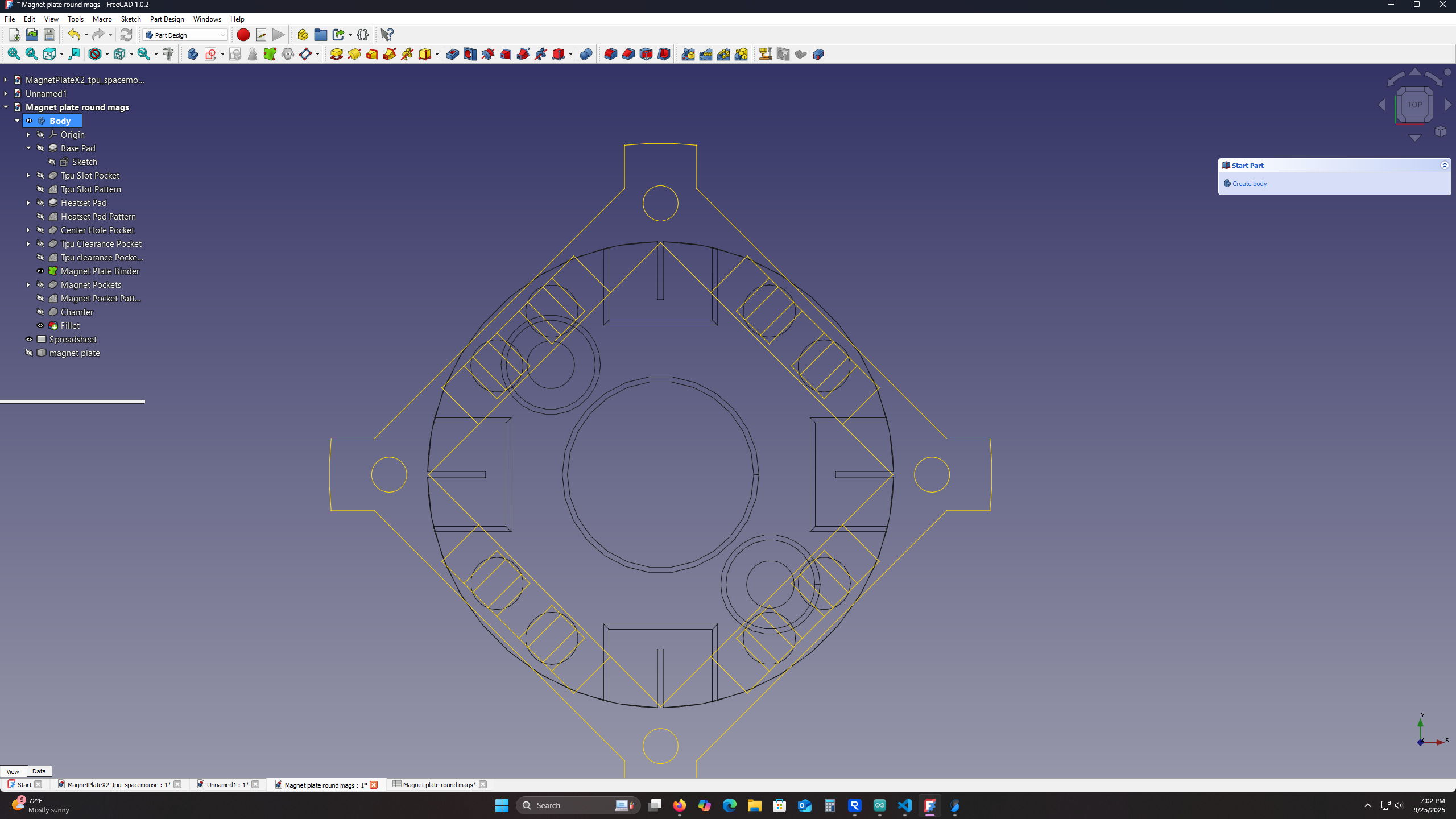 3D spacemouse alternative magnet plate