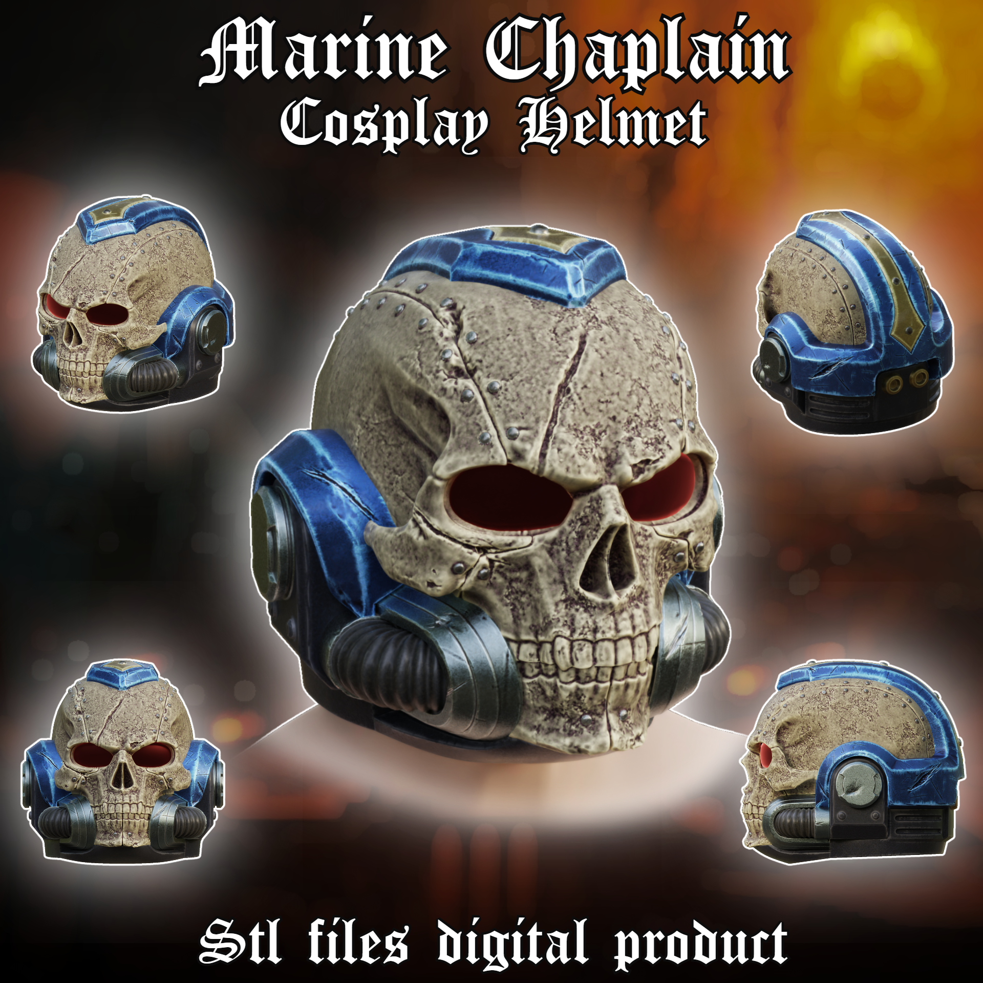 Space Marine Chaplain Helmet