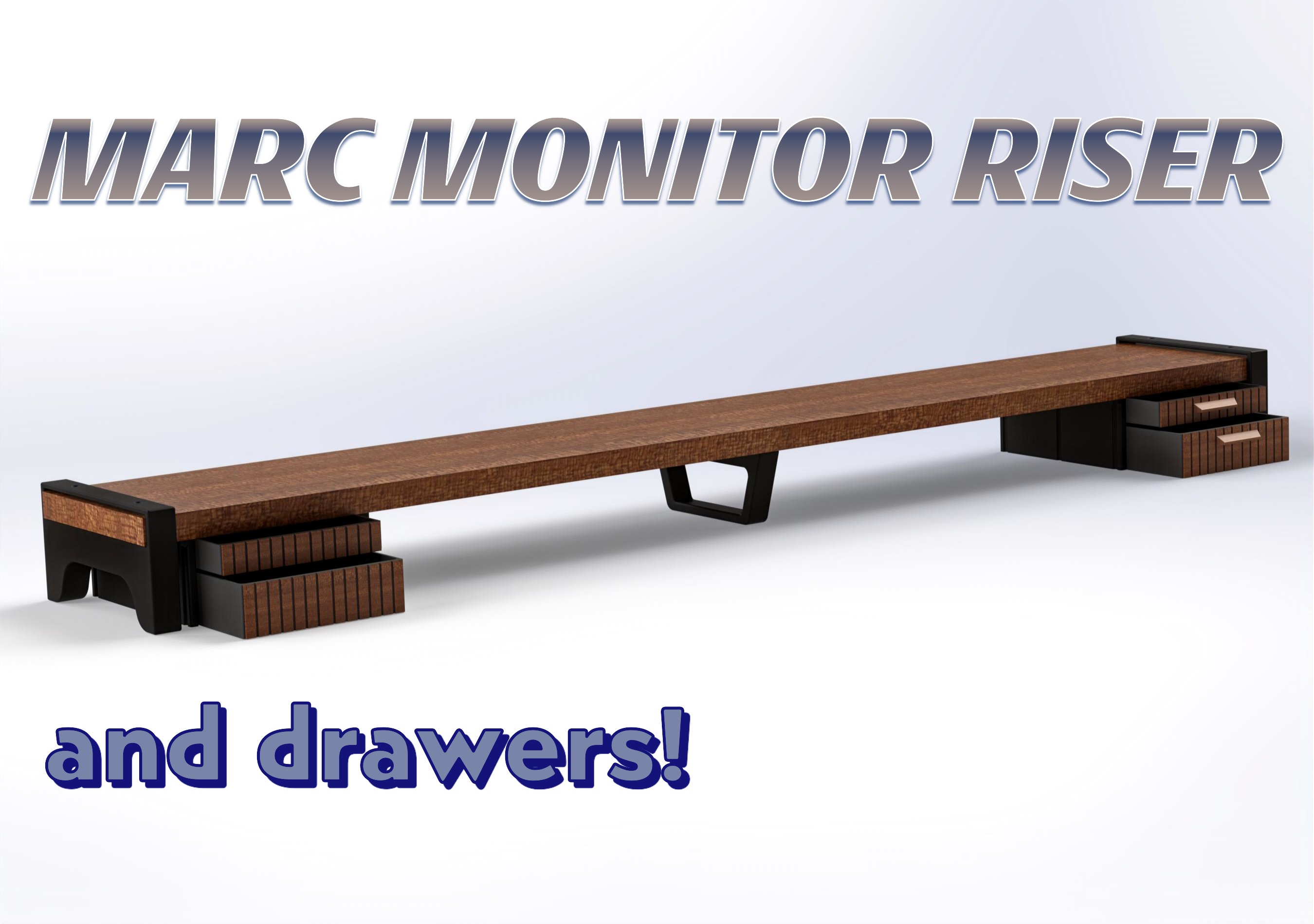 Marc Monitor Riser and Drawers