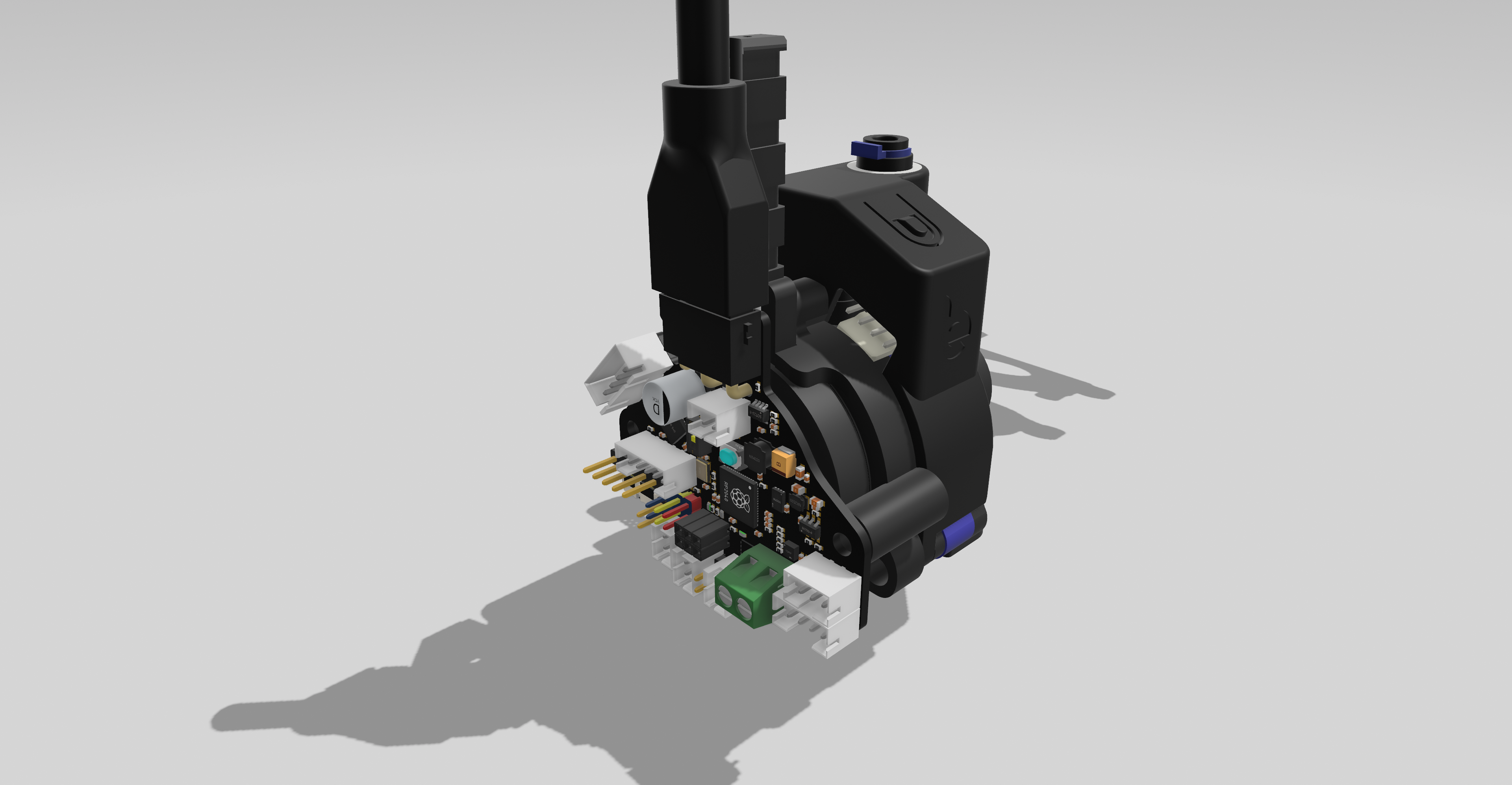 Low profile toolboard mount for Orbiter 2 with filament runout sensor