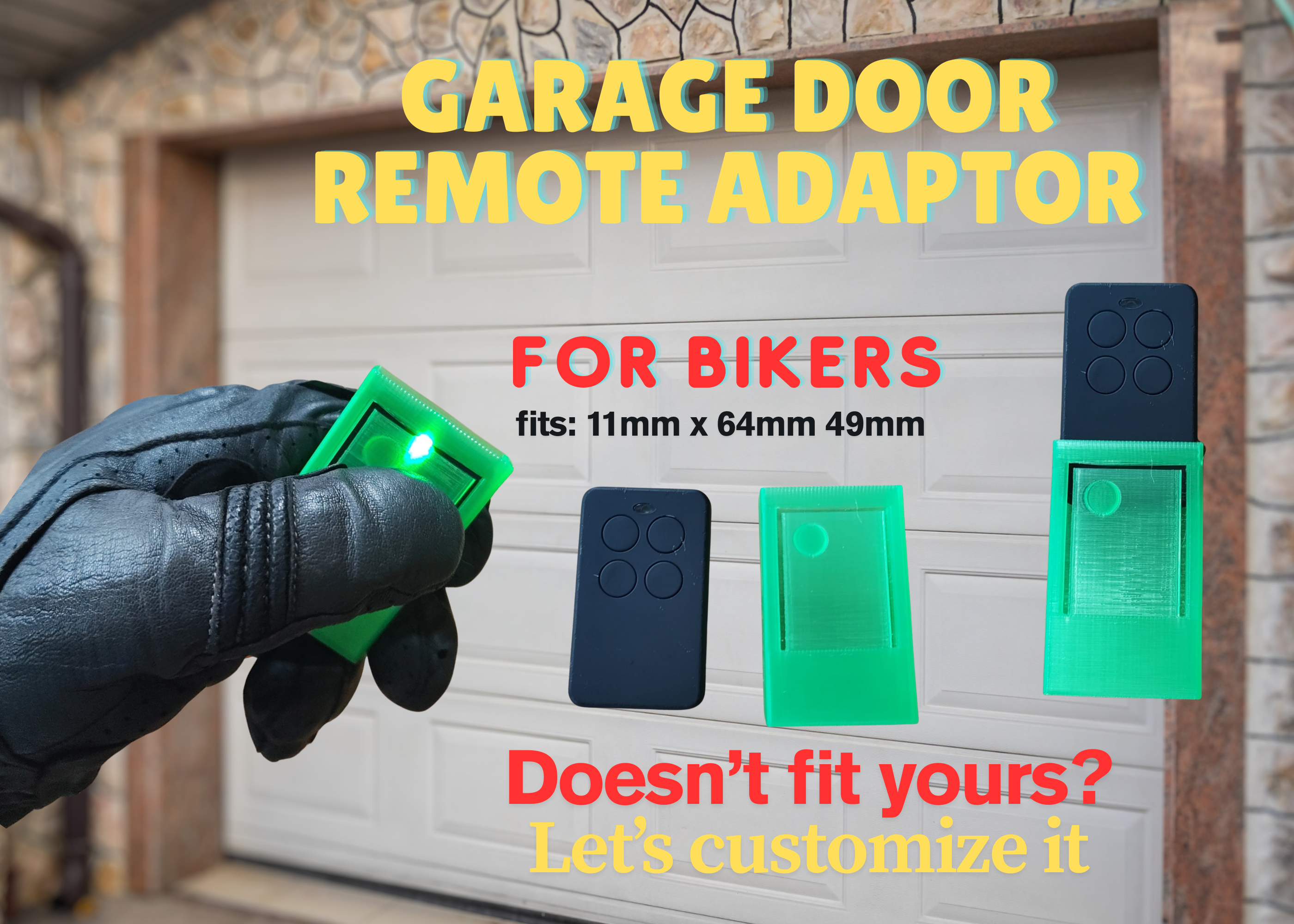 Garage Remote Adapter – Glove and Pocket Friendly