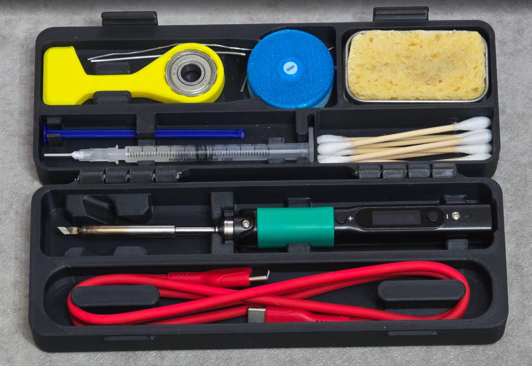 Storage case for Pinecil and accessories