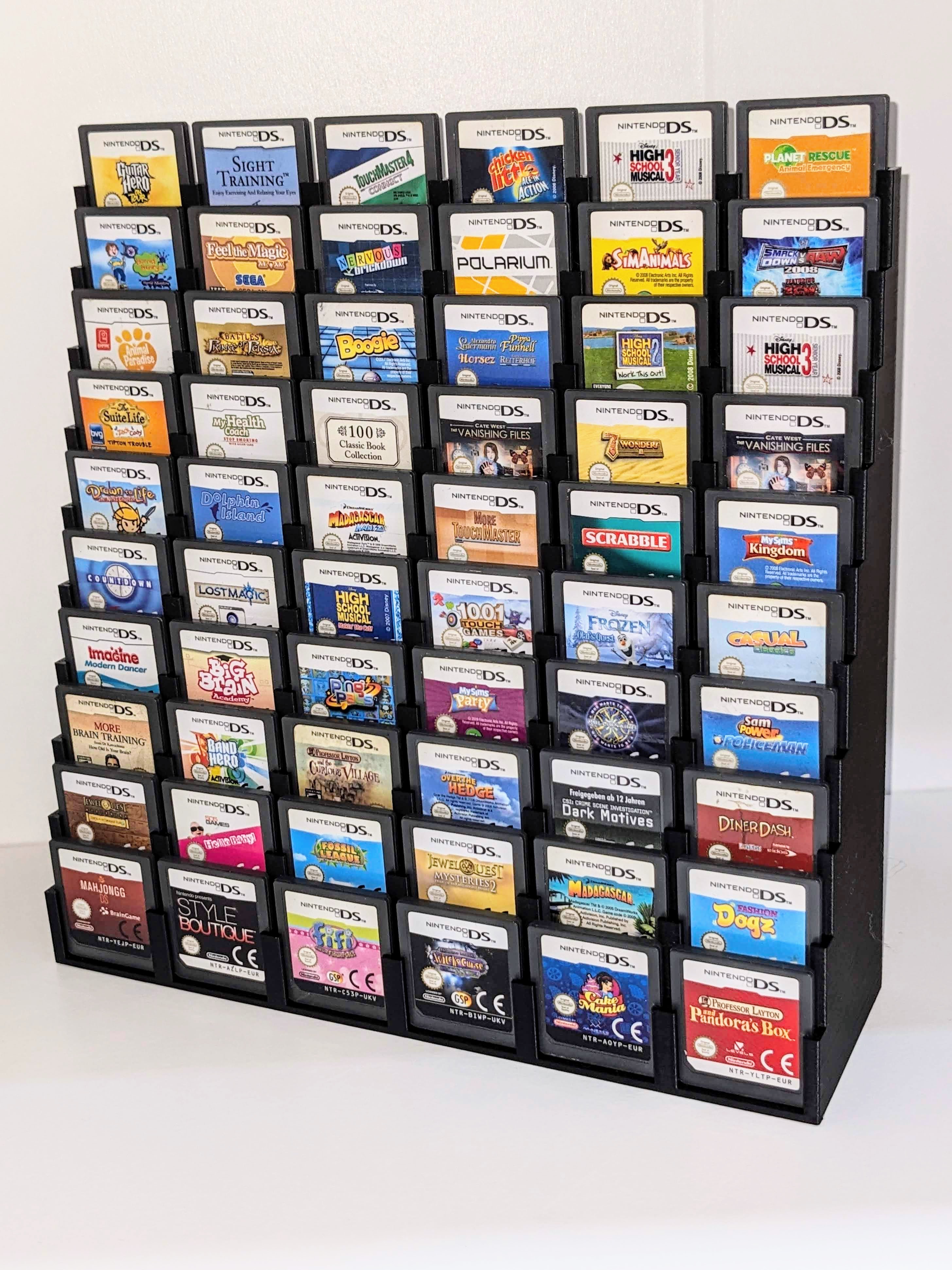 96X Nintendo DS Game Cart Retro Display Collection Holder Grid Tower Storage