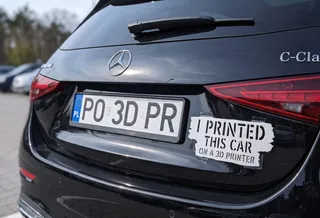 "I Printed This Car" 3D Auto Badge