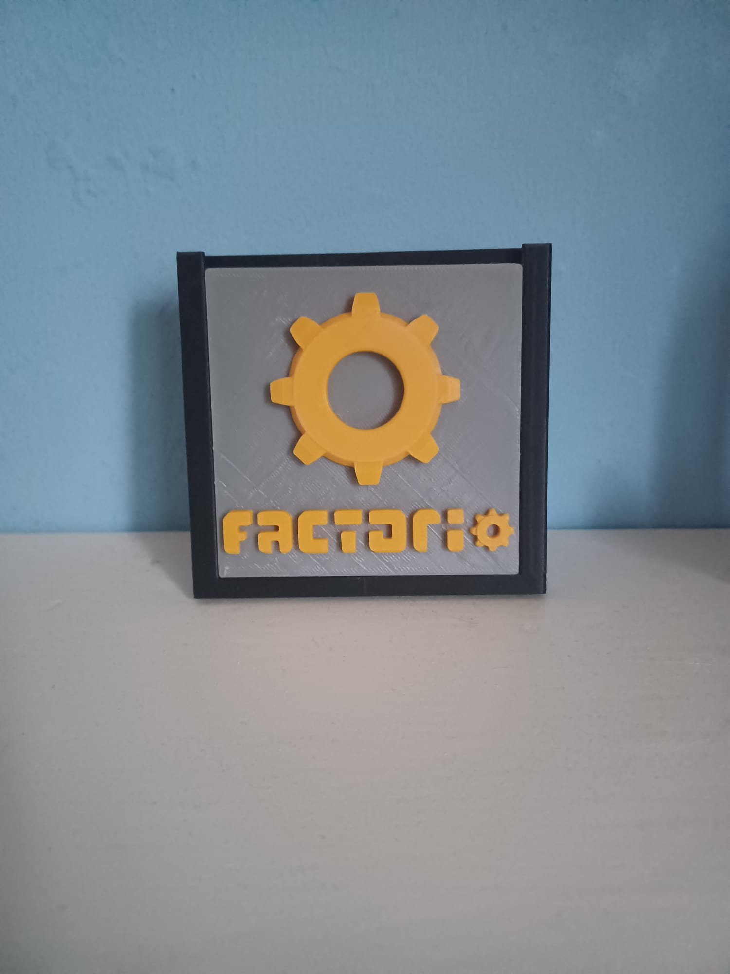 Factorio Logo Deco plate