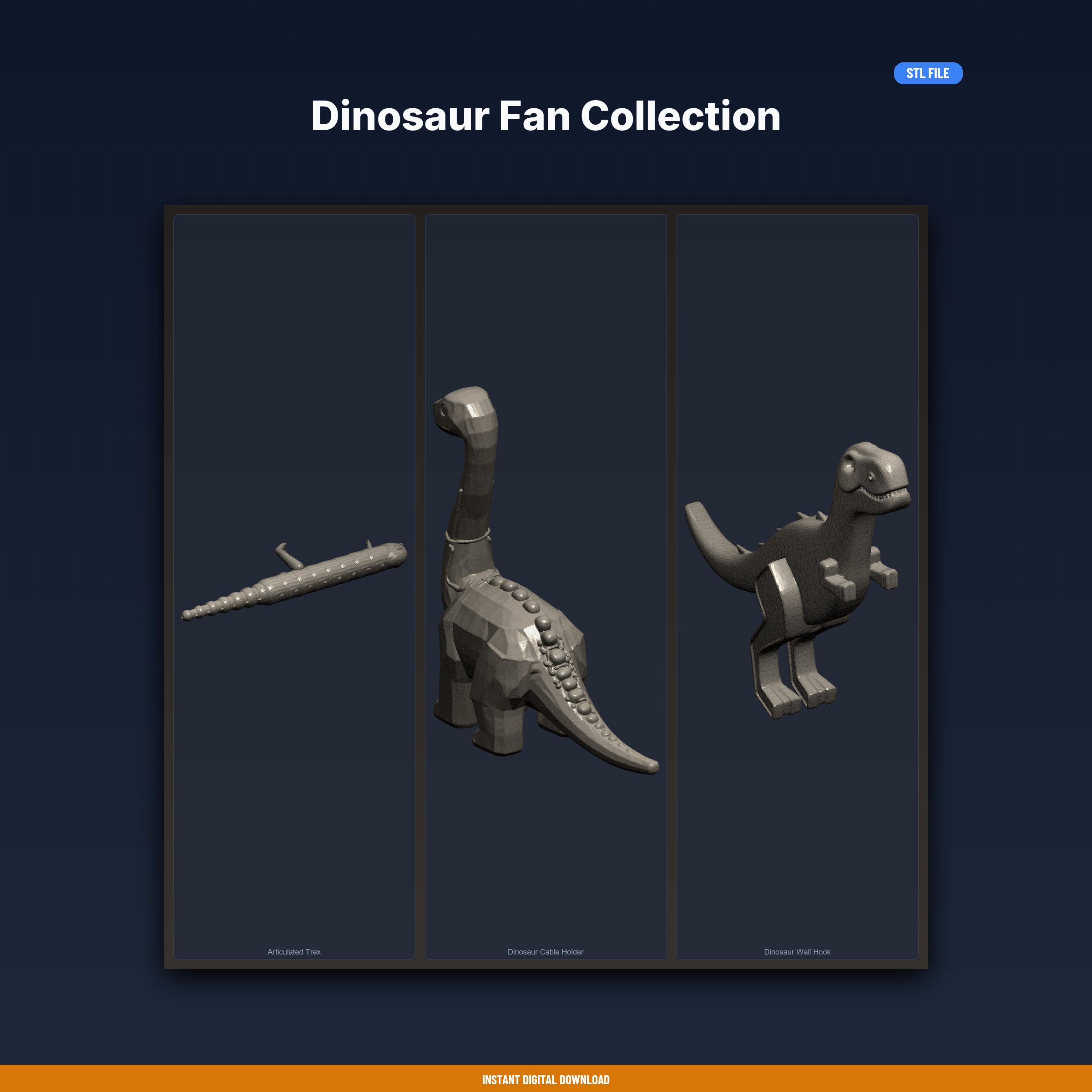 Dinosaur Fan Collection - 3-Model STL Bundle