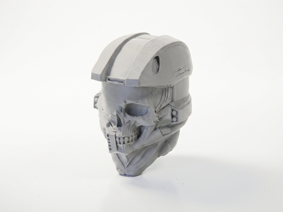 Half Skull Face Master Chief Bust Sculpture 3D Printable