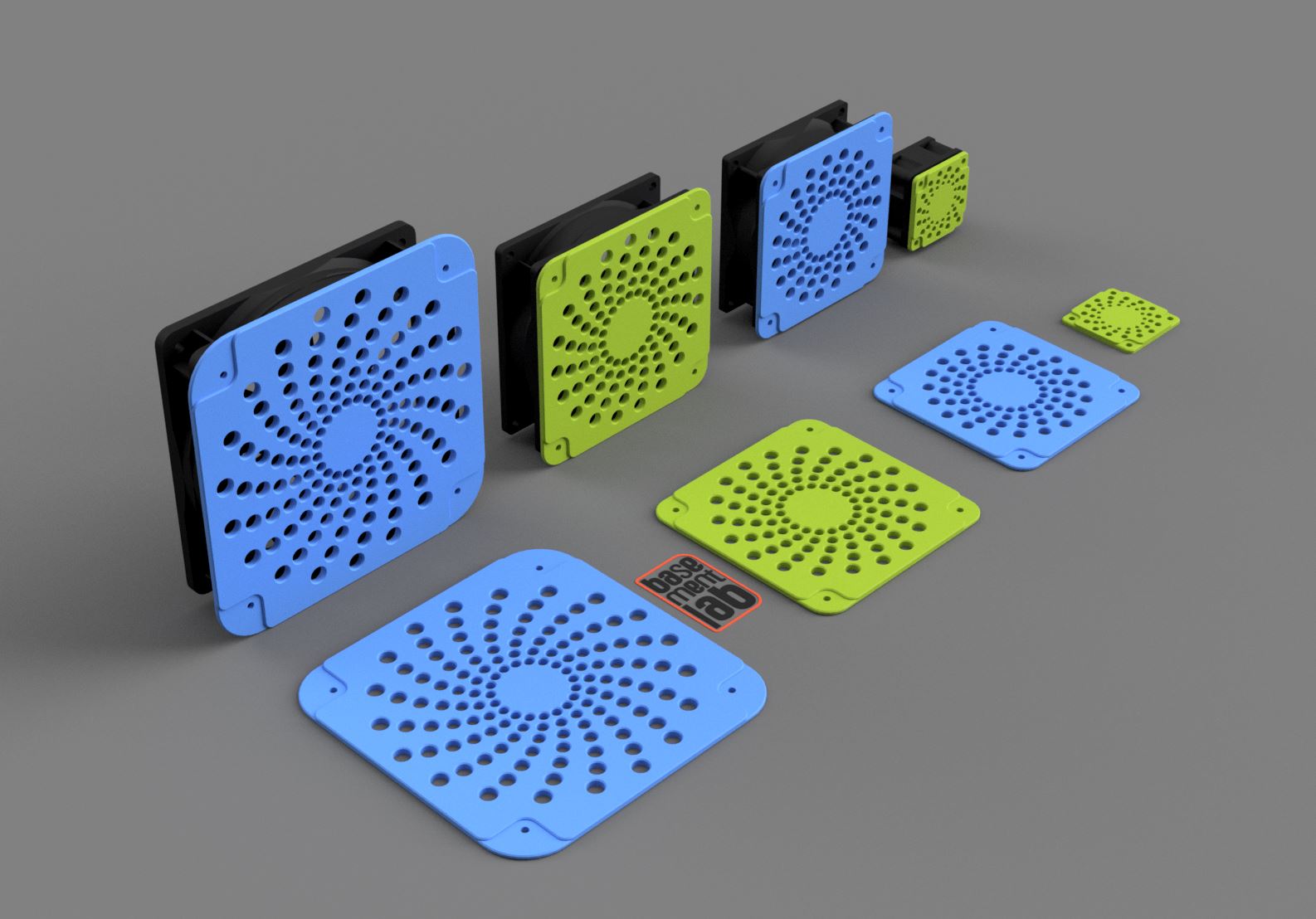 Fan Cover 40 / 80 / 92 / 120 mm - Cooling Fan Cover Fractal Design for PC case/Rack/3d Printers