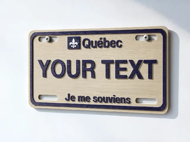 Quebec License Plate