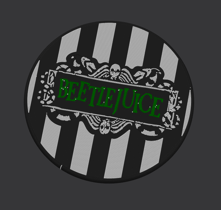 Beetlejuice Coaster with colour