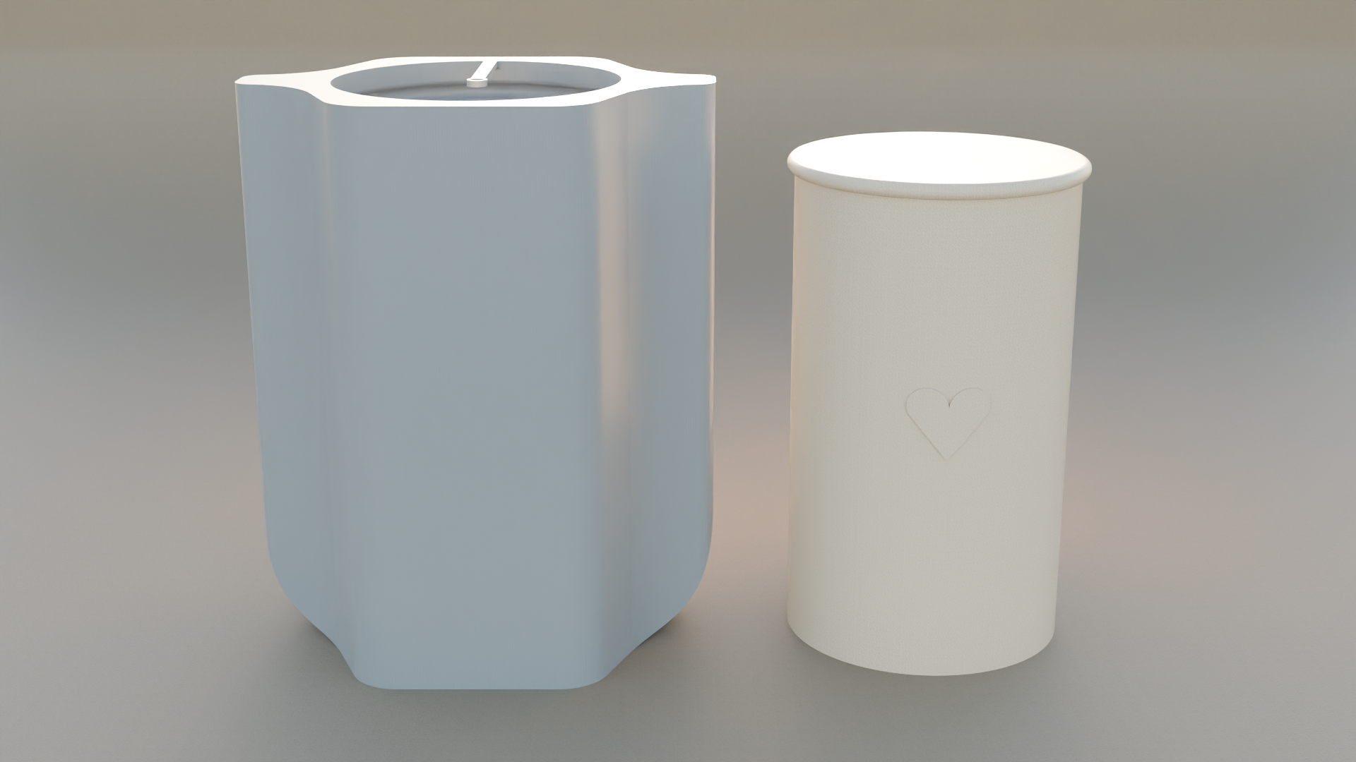Minimalist Heart Candle Mold