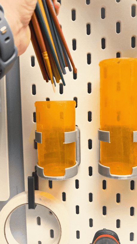 Upcycled Costco Pill Bottle Holder for IKEA Skadis