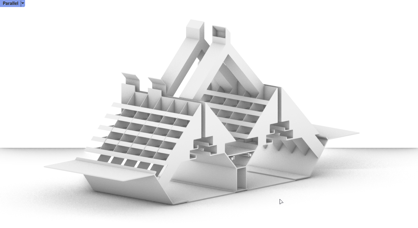Paul Rudolph, City Corridor NYC 3d model 1:500
