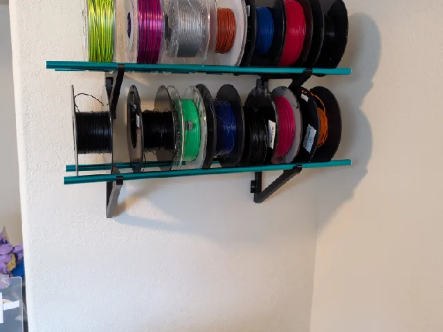 Filament Spool Wall Rack