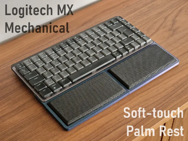 Customisable soft-touch palm rest for Logitech MX Mechanical/Mini