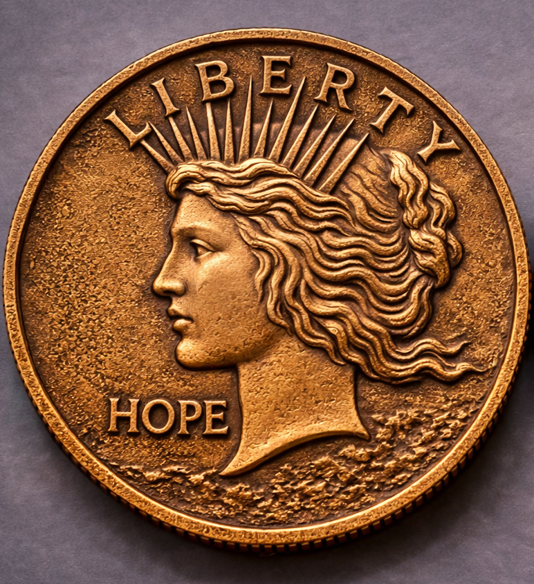 Peace dollar inspired