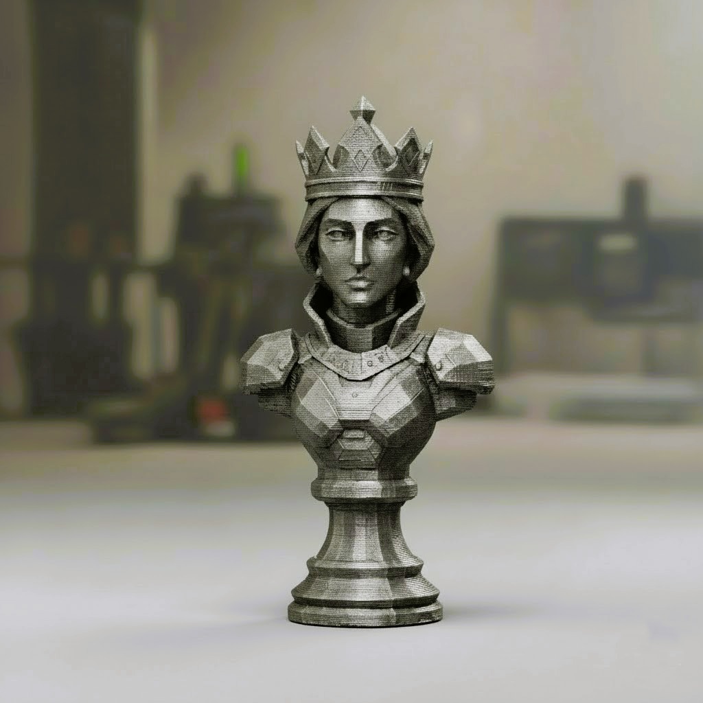 Qween - Futuristic Robotic Chess Piece