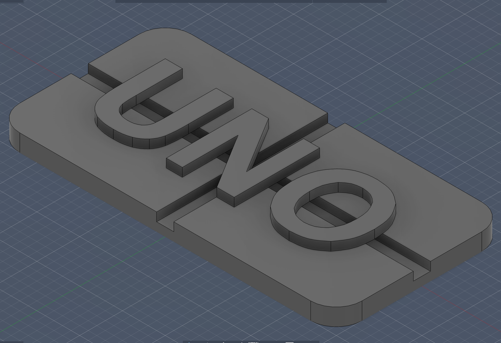 Badge UNO en relief