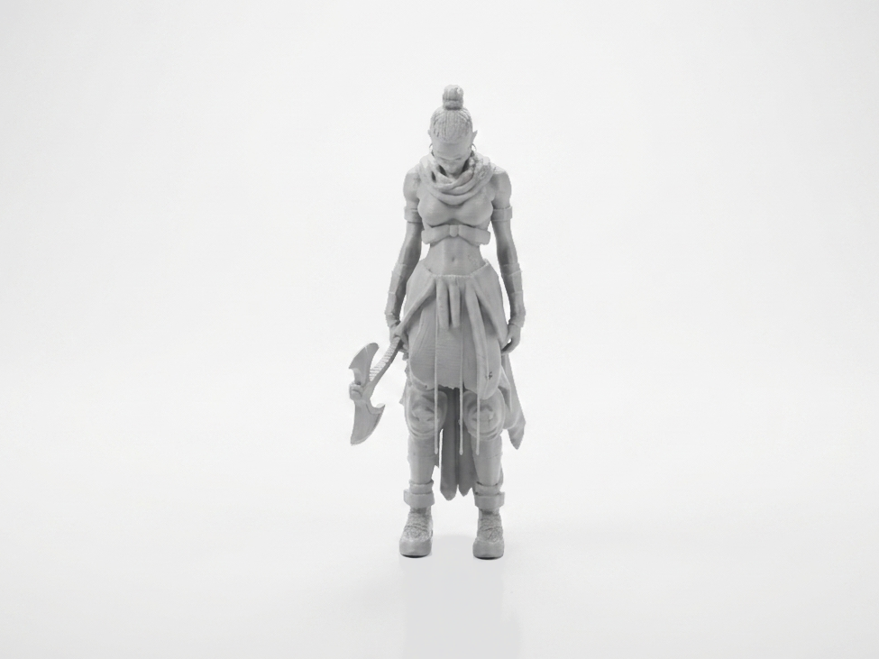 Dual Axe Warrior Fantasy Figurine 3D Printable