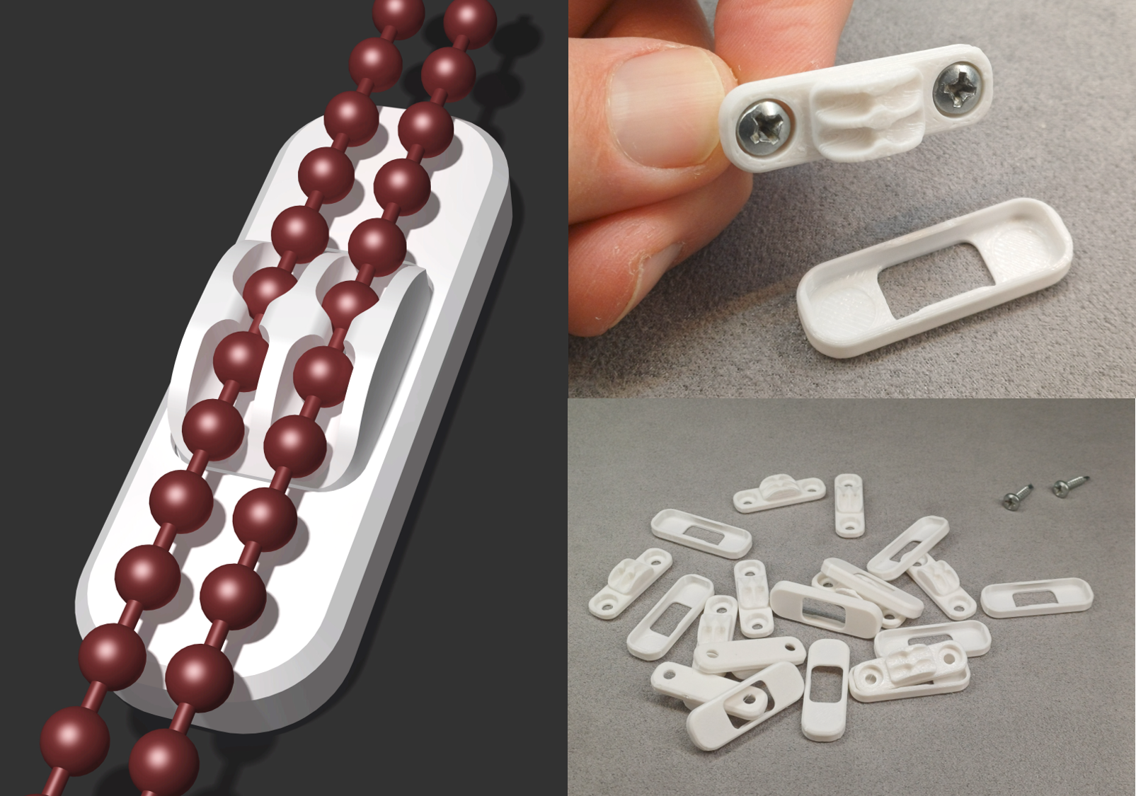 Window blind chain holder