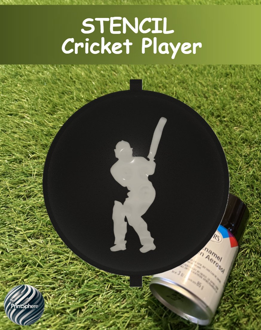 Golf - Golf Ball Stencil - Insert - Cricket - Player - Spray Only 3D model