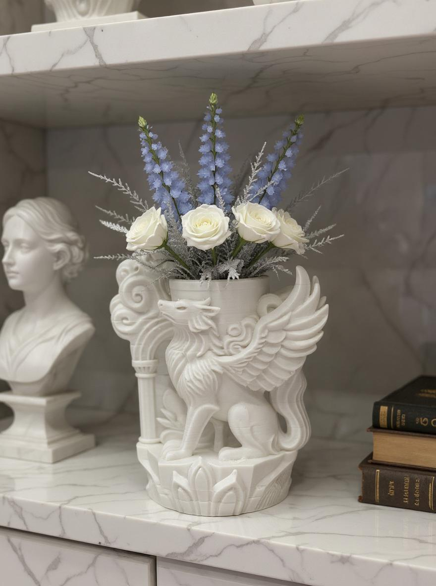 Griffin Planter – Elegant Mythical Beast Flower Pot