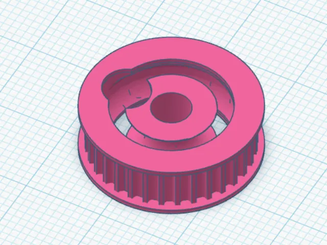 #2 6mm 33 tooth Gt2 idler 20mm OD 5mm ID using Airsoft bearing