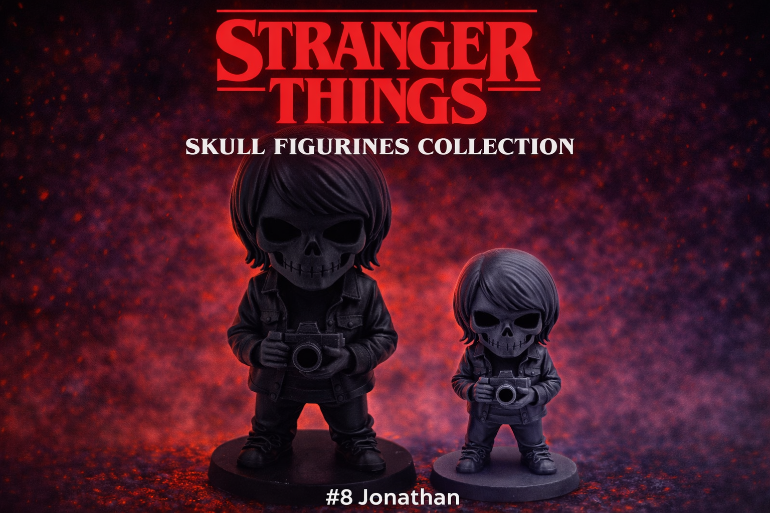 Stranger Things Skull Figurines Bundle #8 Jonathan