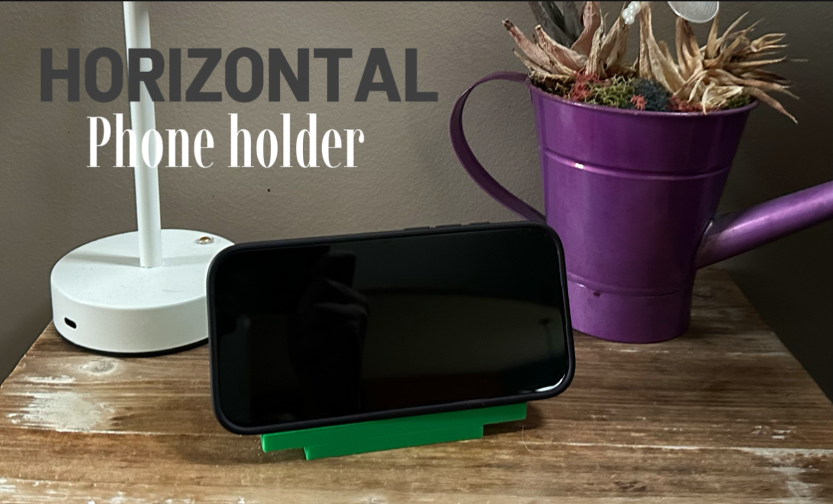 Minimal Horizontal Phone Holder – Easy Print, Stable Design