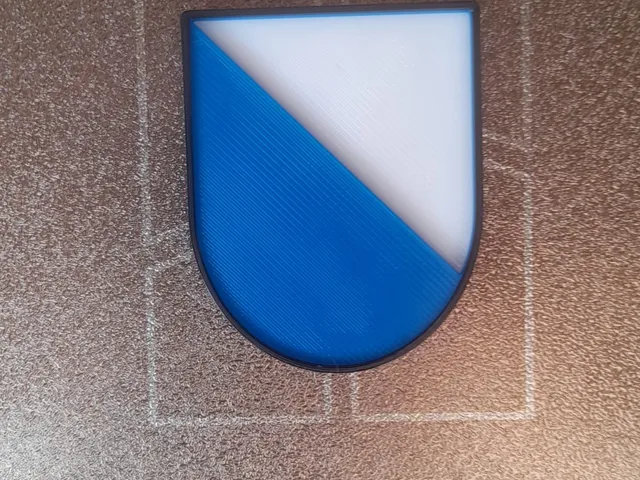 Zurich Canton Emblem – Dual-Color 3D Print with Filament Swaps