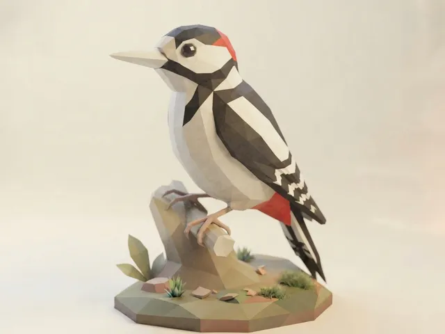 Low Poly Woodpecker